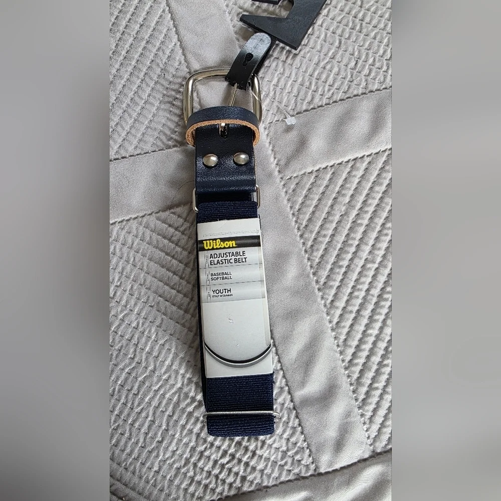 NWT Wilson Youth Baseball/Softball Adjustable Elastic Belt In Navy
